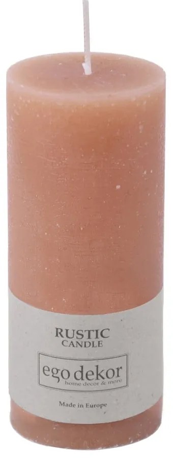 Candela rosa cipria Ruggine, tempo di combustione 58 h Rustic - Rustic candles by Ego dekor