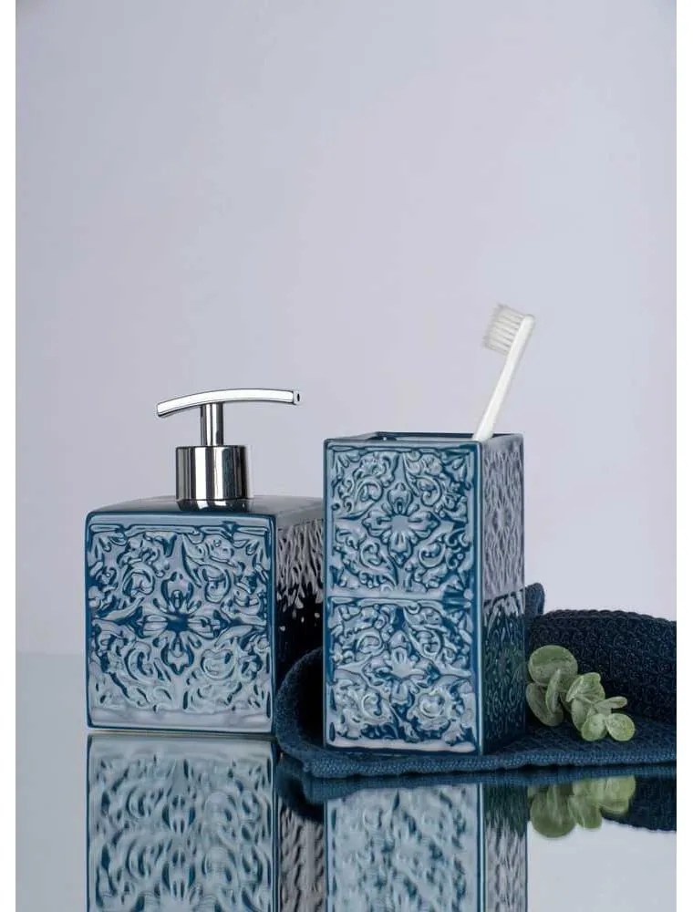 Set di accessori da bagno blu scuro in ceramica Cordoba - Wenko