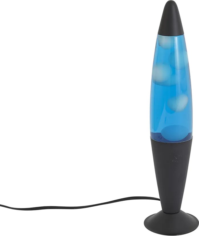 Lampada Lava Blu con Cera Bianca incl. LED - Molten Lava