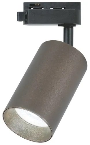 Faretto PIPE per sistema binario monofase 1xGU10/10W/230V marrone