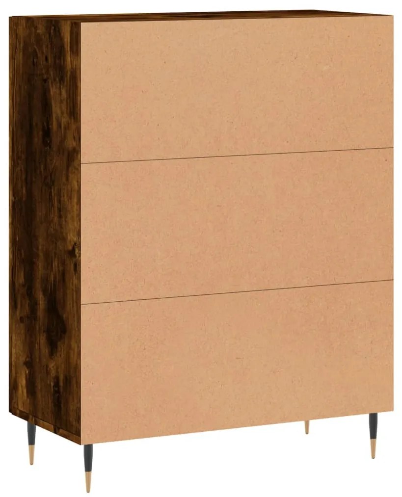 Credenza Rovere Fumo 69,5x34x90 cm in Legno Multistrato