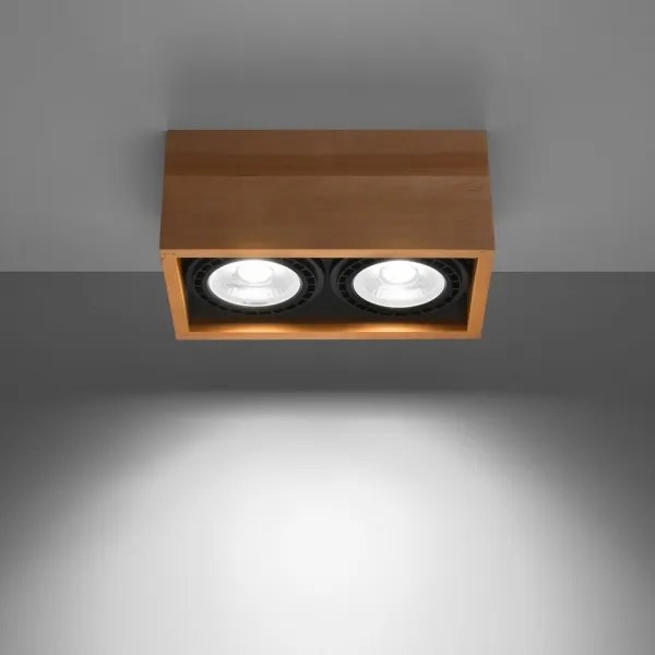 Sollux SL.0916 - Plafoniera QUATRO 2xGU10/40W/230V faggio