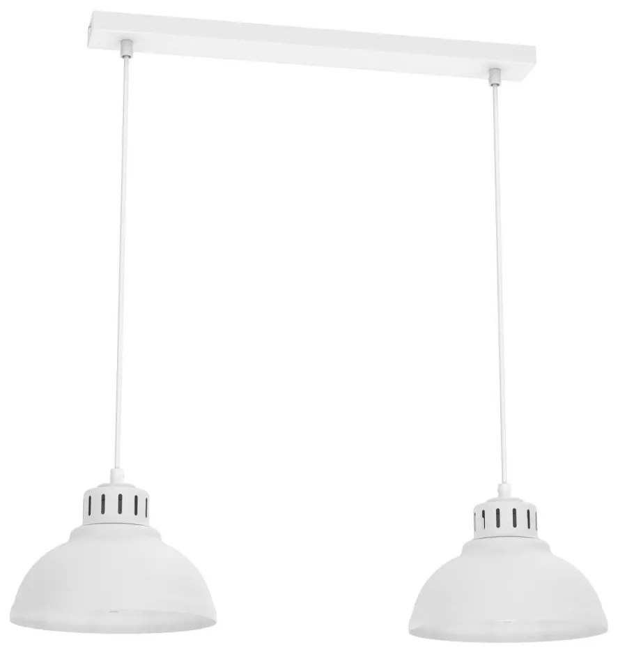 Lampadario a sospensione con filo SVEN 2xE27/15W/230V bianco
