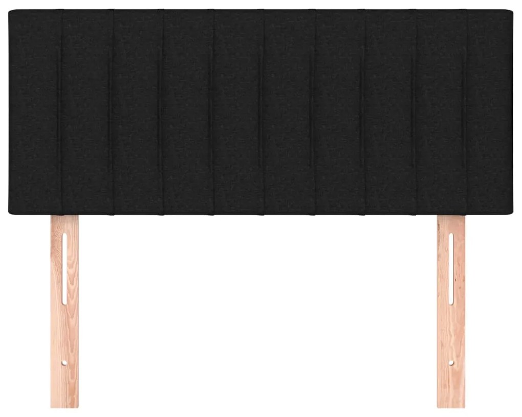 Testiera nera 90x5x78/88 cm in tessuto