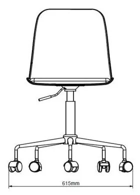 Sedia da ufficio verde Whistler - Unique Furniture