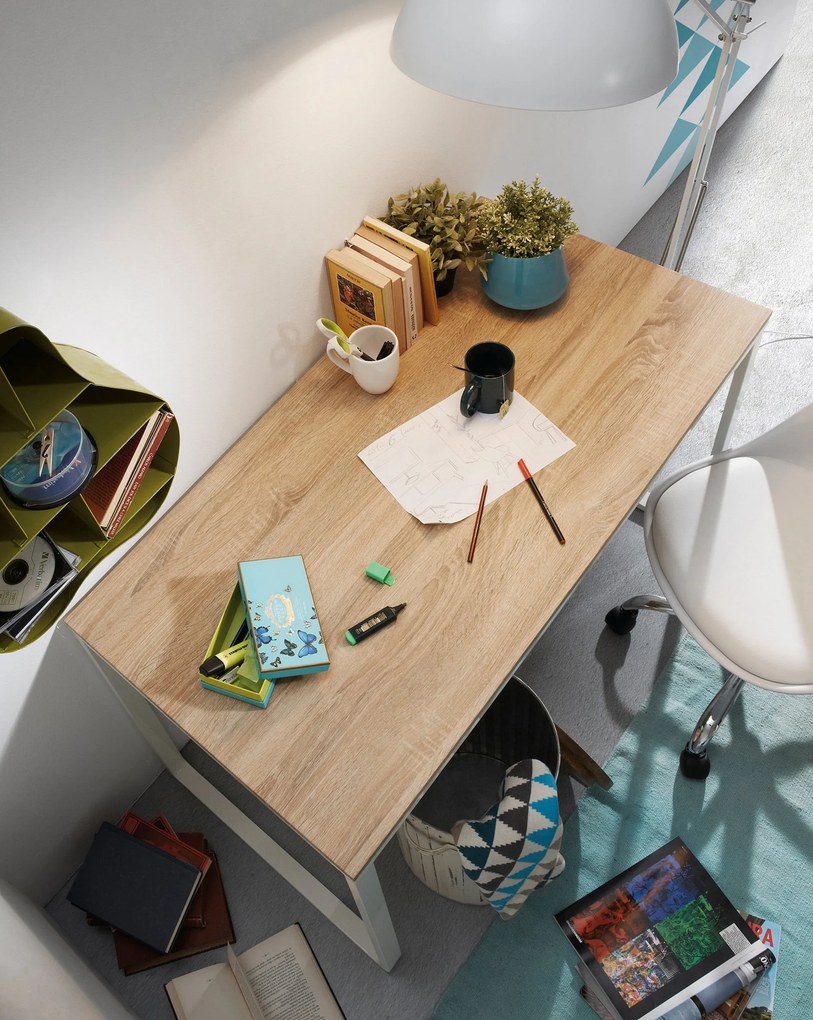 Kave Home - Scrivania rettangolare Talbot 120 x 60 cm bianco