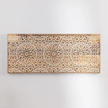 Testiera in legno di mango per letto matrimoniale Rosette - Sklum
