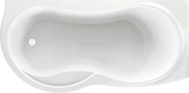 Vasca KEKKY 80 x 180 cm bianco solo guscio senza telaio con schienale dx solo per incasso