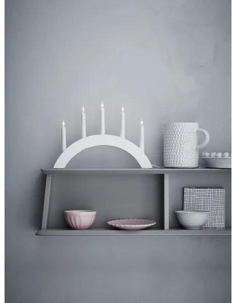 Markslöjd 704469 - Candelabro di Natale ATLE 5xE10/3W/230V bianco