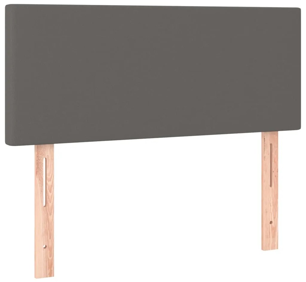 Testiera grigia 80x5x78/88 cm in similpelle