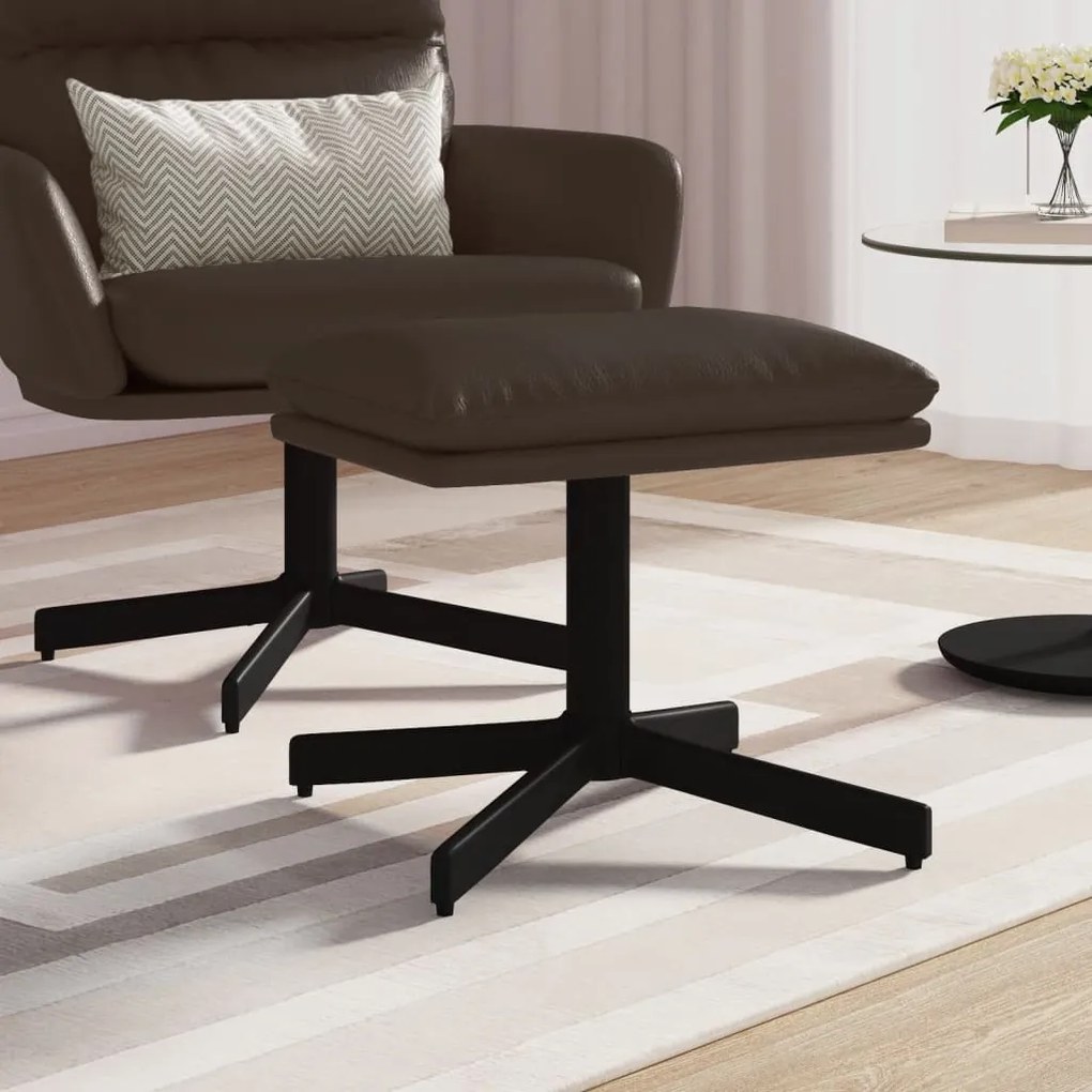 Poggiapiedi 60x60x36 cm in Similpelle, design elegante e funzionale per ogni ambiente, Marrone