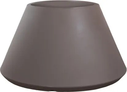 Vaso in resina da esterno interno tondo conico d.60x35h Stromboli Tortora
