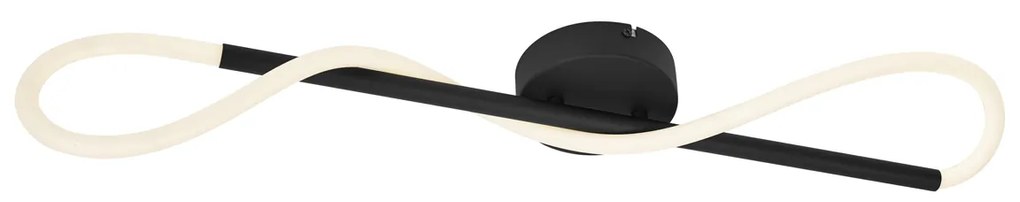 Plafoniera moderna nera con LED dimmerabile a 3 livelli - Keri