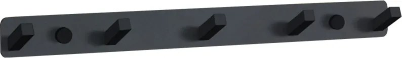 Mexen gancio per asciugamani con cinque supporti, nero - 709175-70