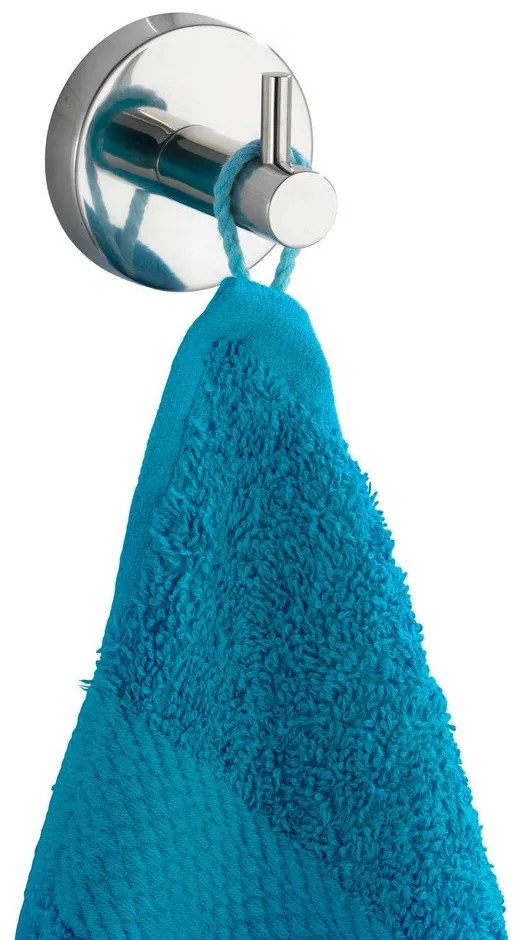 Gancio da parete in acciaio inox in argento lucido Bosio - Wenko