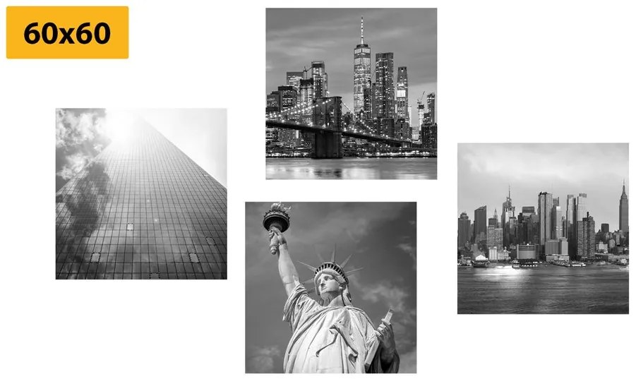 Set di quadri – New York in bianco e nero