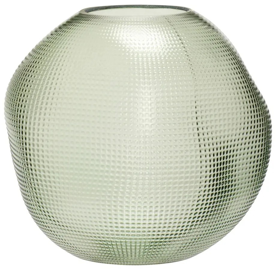 Vaso in vetro verde fatto a mano - Hübsch