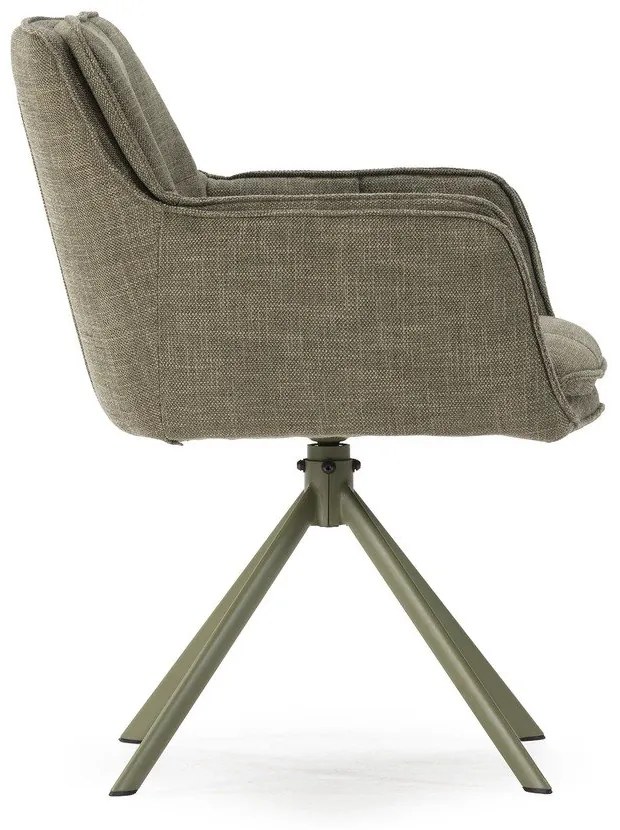 Set di sedie da pranzo verde in imbottito 2 pz Keiko – Marckeric