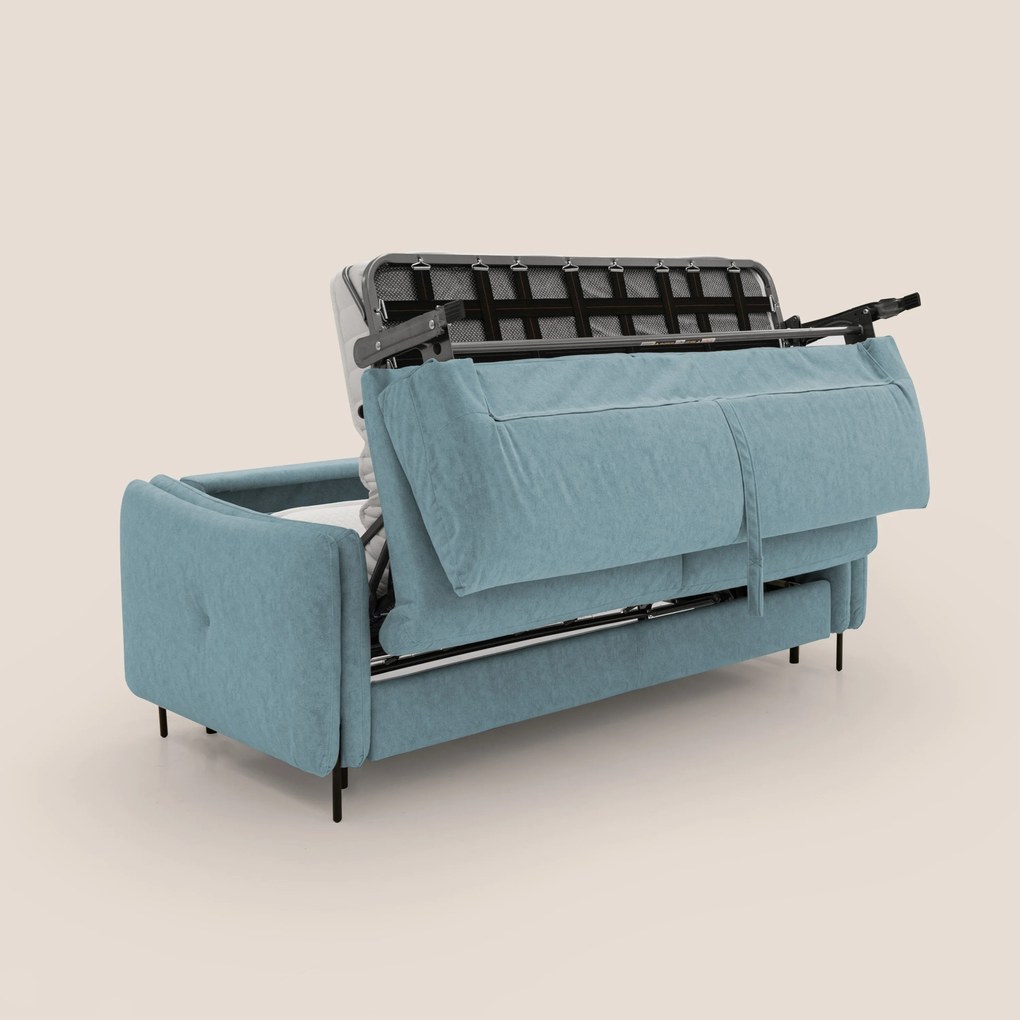 Gregory Divano letto con materasso h18 cm in microfibra effetto velluto impermeabile T09 carta da zucchero