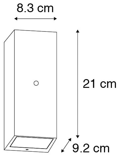 Lampada da parete nera IP44 con sensore luce-buio - Baleno II