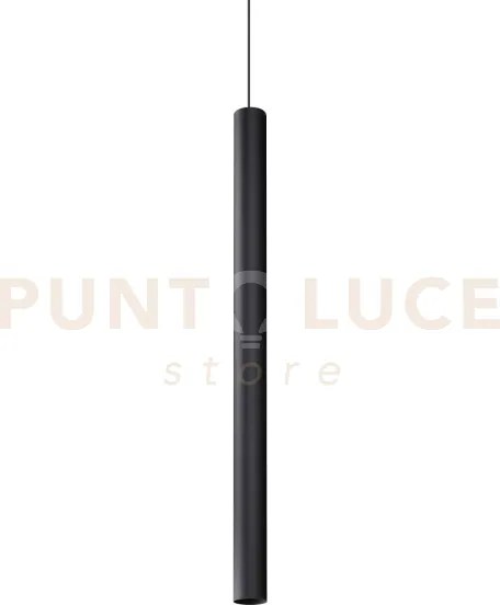 Look round sospensione 1 luce attacco gu10 nero d.6x10cm