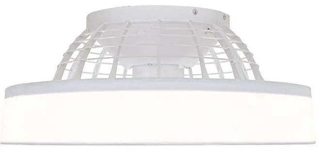 Ventilatore da soffitto bianco con effetto stella 47cm incl. LED dimmerabile con telecomando - Emily