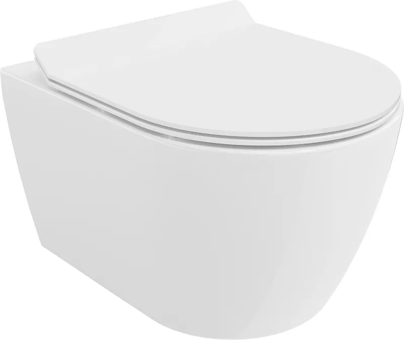 Mexen Carmen wc Rimless con sedile slim a chiusura rallentata, duroplast, bianco lucido - 30880100