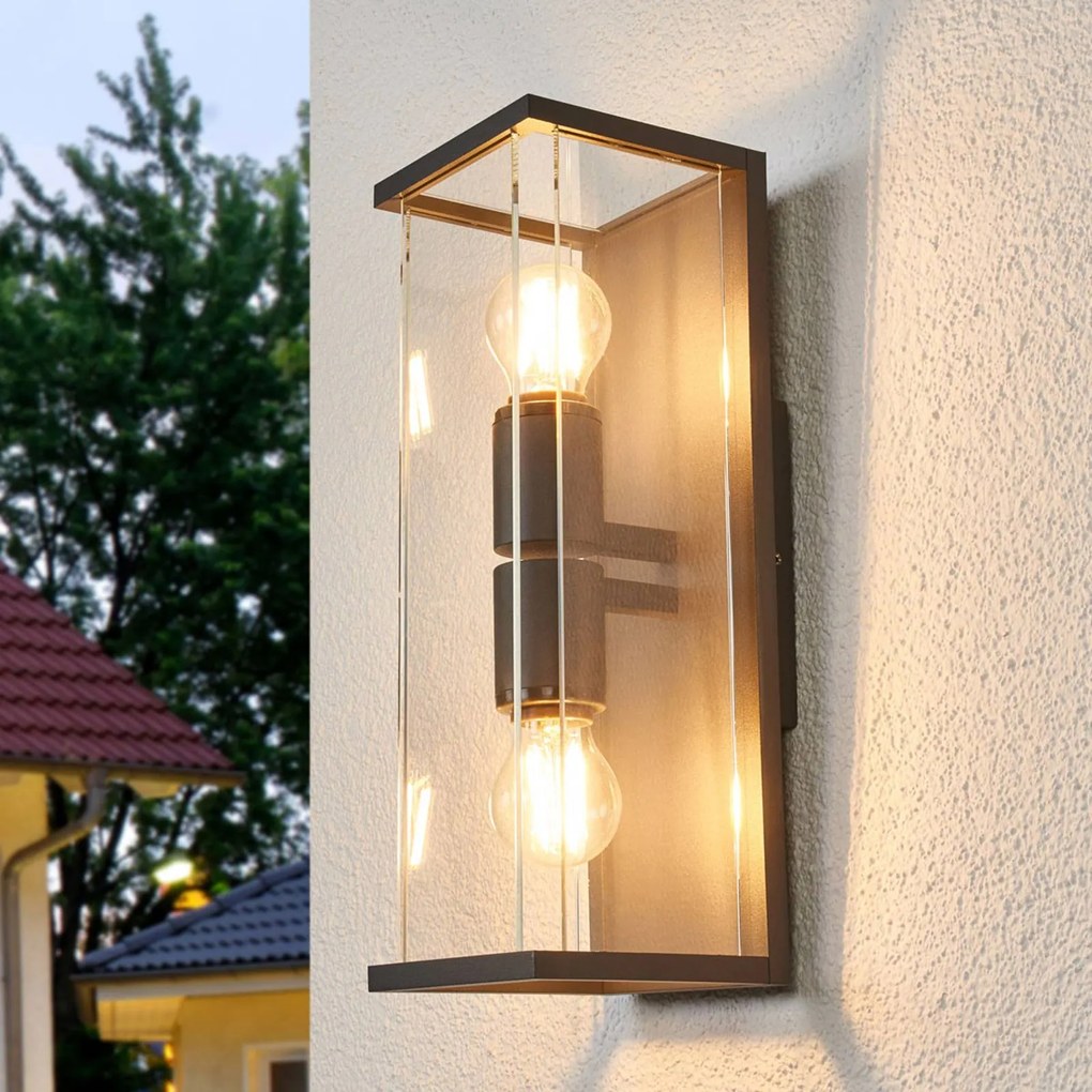 Lucande Applique da esterno Annalea, 40 cm, a 2 luci, IP54