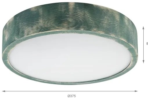 Brilagi - Plafoniera PINO 2xE27/15W/230V pino/verde Ø 37,5 cm