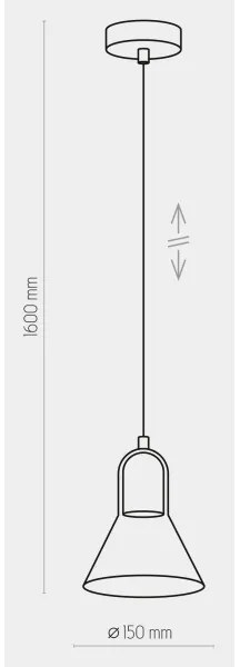 Lampadario a sospensione con filo VICHY 1xGU10/10W/230V