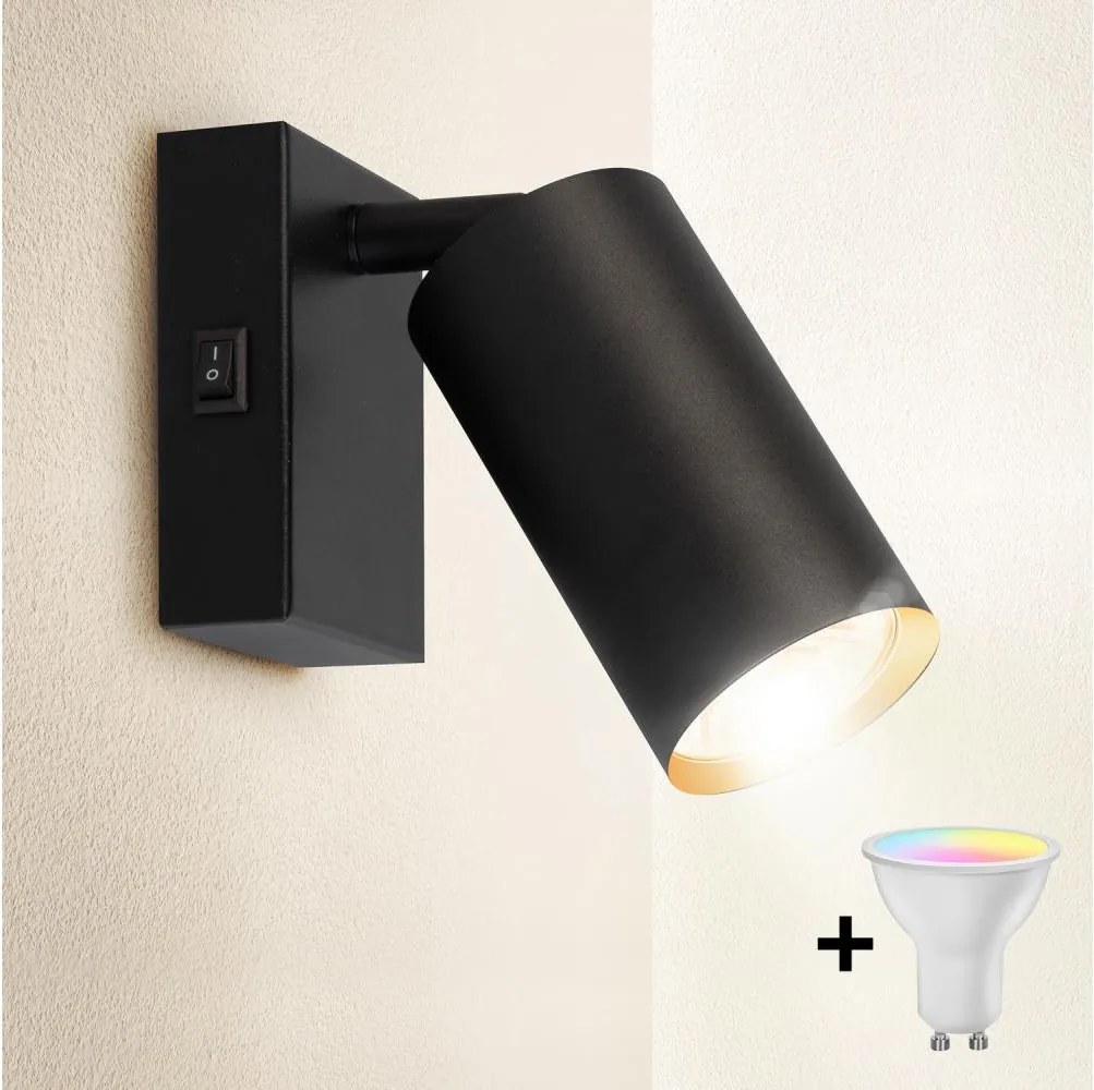 Brilagi -LED dimmerabile faretto da parete SELE 1xGU10/6W/230V nero/oro