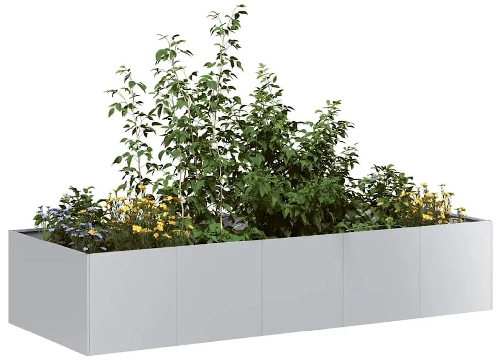 Fioriera 200x80x40 Cm İn Acciaio Zincato /