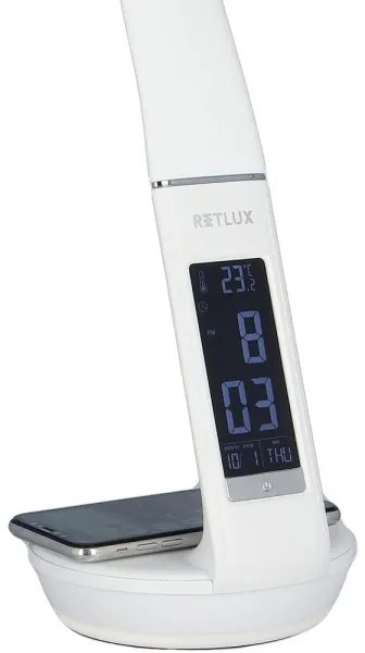 Retlux-LED Lampada dimmerabile con ricarica wireless Qi e display LED/6W/230V 3000/4000/6000K