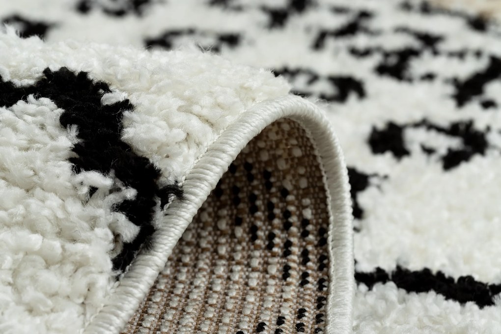Tappeto PROMO BERBER SAFI N9040 bianco / nero Frange berbero marocchino shaggy