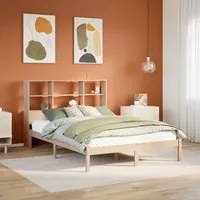 Letto Libreria senza Materasso 140x190 cm in Legno di Pino 3321579