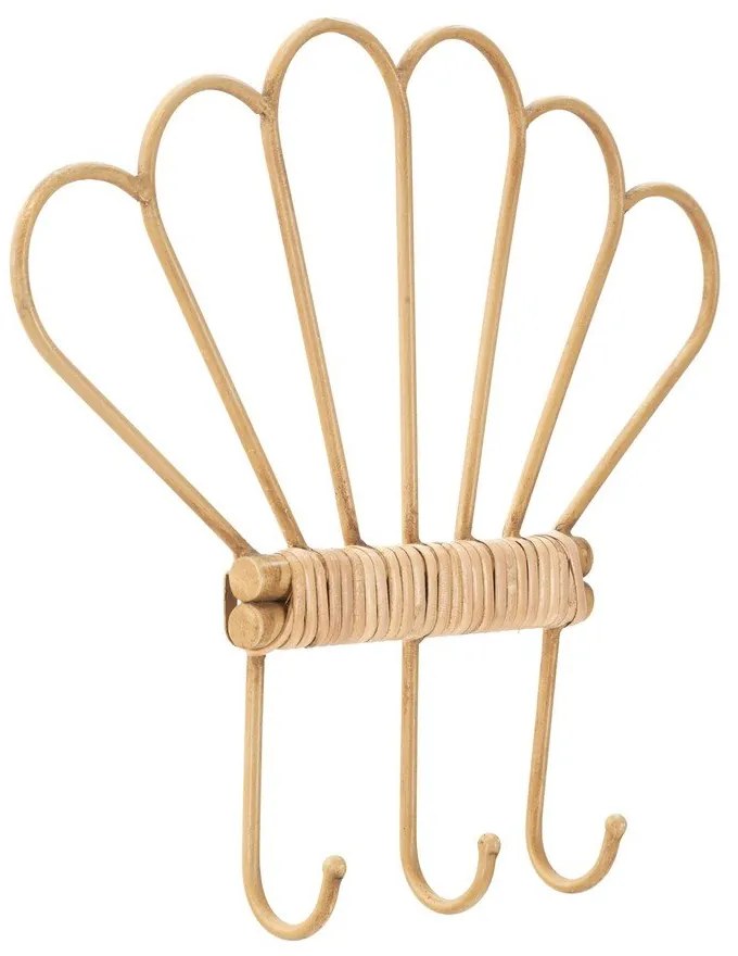 Appendiabiti da parete in metallo in colore naturale Panama - Mauro Ferretti