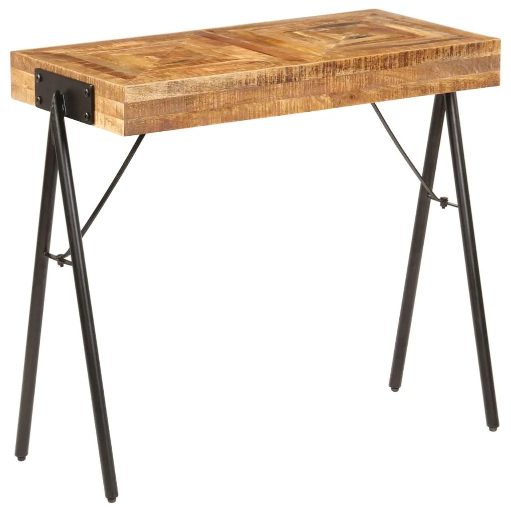 Tavolo Consolle İn Legno Massello Di Mango 80x40x75 Cm /