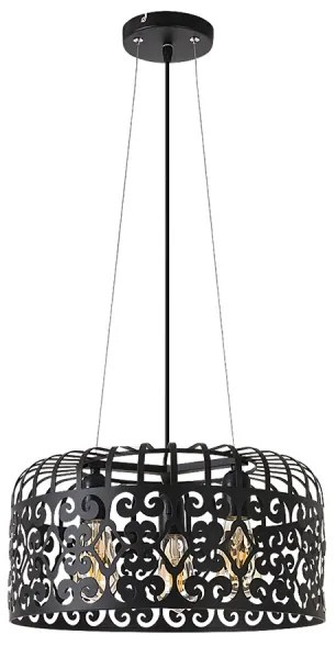 Rabalux 2158 - Lampadario ALESSANDRA 3xE27/60W/230V nero