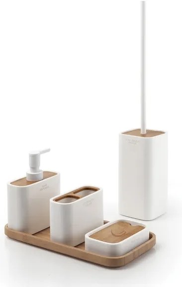 Gedy - Scopino da terra NINFEA bianco/bambù