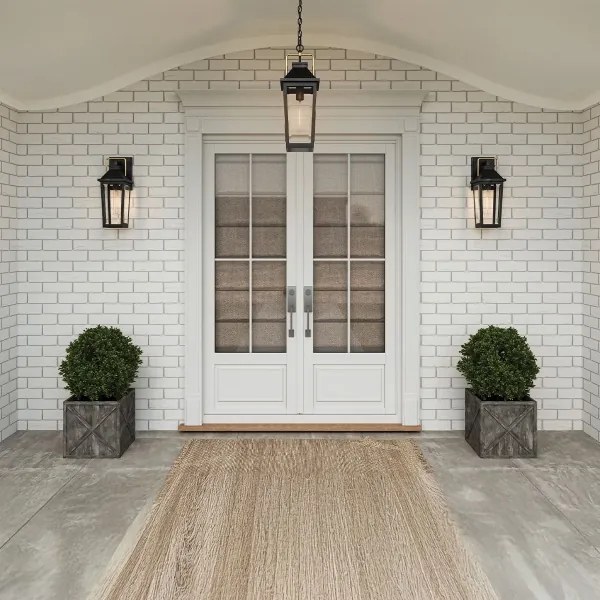 Quoizel QZ-BUCKLEY-M-MBK - Applique da esterno BUCKLEY M 1xE27/40W/230V IP44