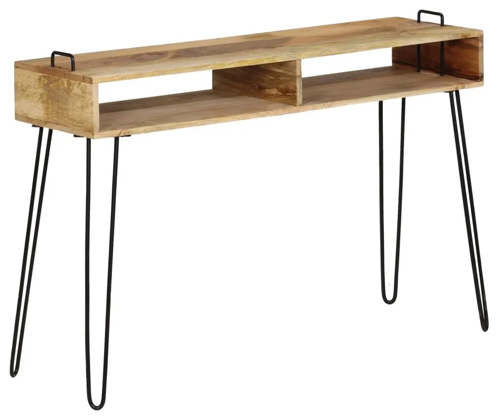 Tavolo Consolle İn Legno Massello Di Mango 115x35x76 Cm /