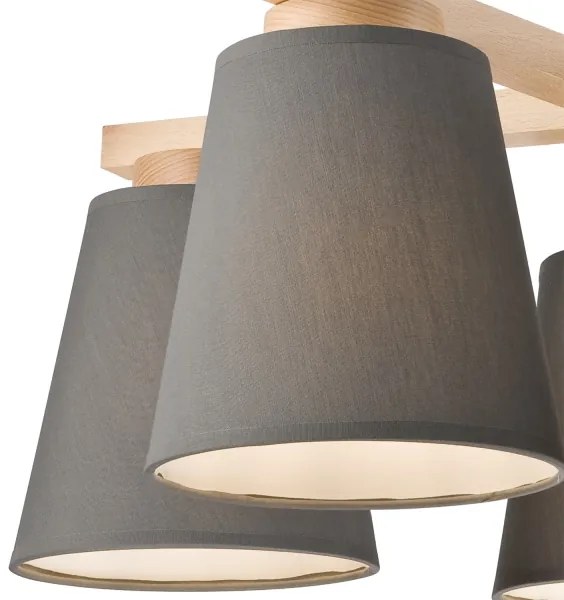 Plafoniera ELLIE 5xE27/60W/230V grigio