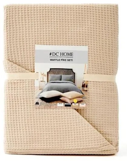 Copriletto beige 160x220 cm Waffle - Mijolnir