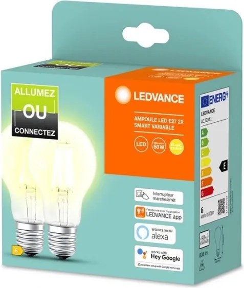 SET 2x Lampadina LED Dimmerabile SMART+ A60 E27/6W/230V 2700K - Ledvance
