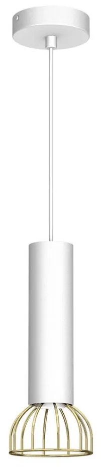 Lampadario su corda DANTE 1xGU10/25W/230V bianco/oro