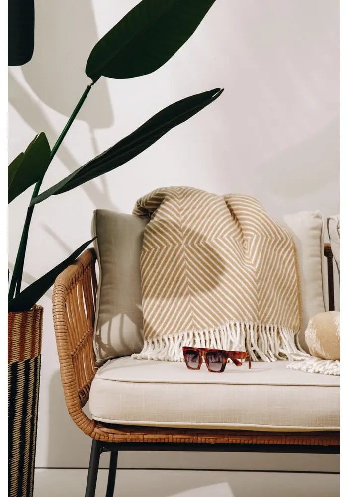 Mobili da giardino in rattan artificiale beige Vistdal - Bonami Essentials