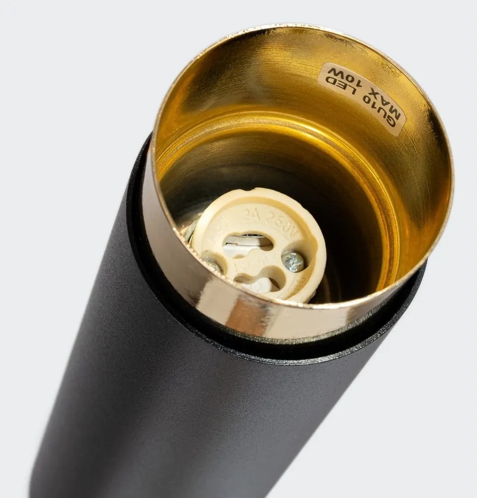 Plafoniera nera/dorata Crown – Sollux