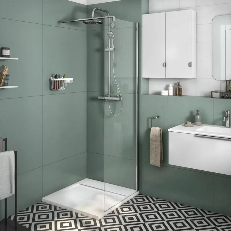 Walk-in L 70 x H 200 cm, vetro 8 mm vetro senza finitura / trasparente cromo