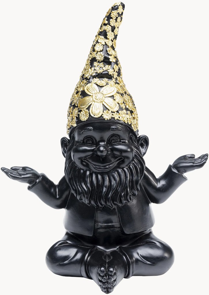 Oggetto decorativo Gnome Meditation, alt. 19 cm