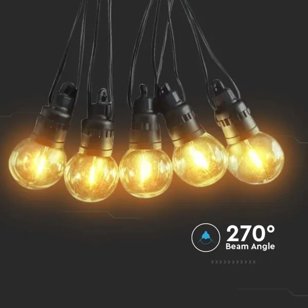 Catena LED solare 10xLED/0,5/4,5V 12 m 3000K IP44 + +TC